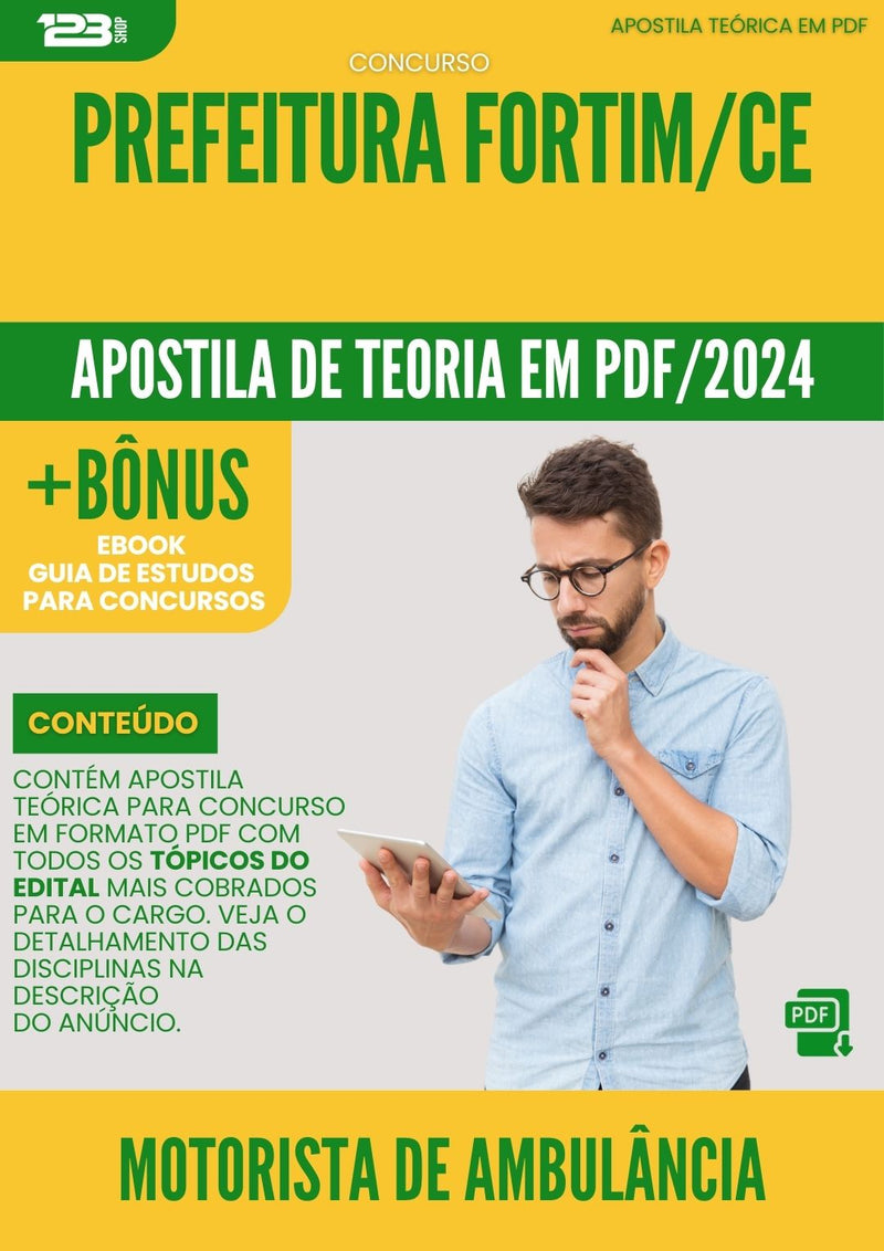 Apostila Teórica para Concurso Motorista de Ambulância Prefeitura Fortim CE 2024