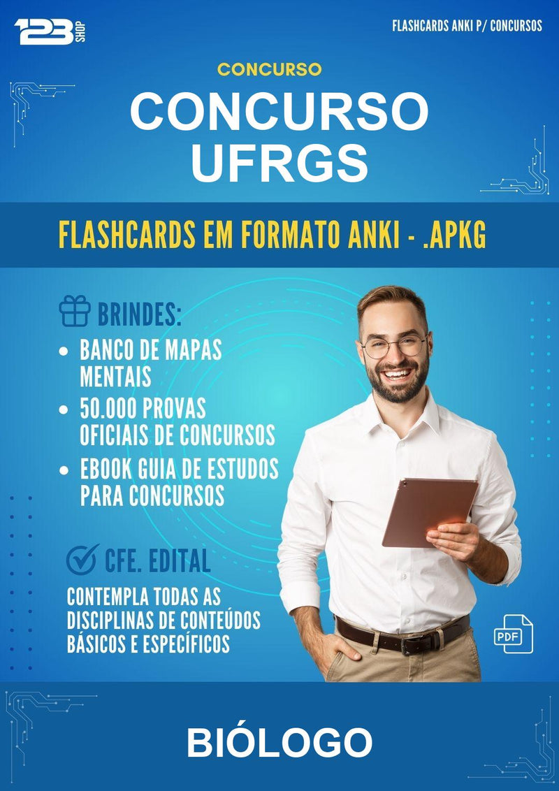 Flashcards Anki para o Concurso Ufrgs para Biólogo - 400 Flashcards