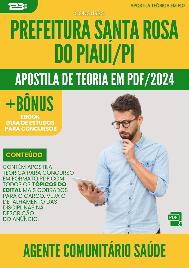 Apostila Teórica para Concurso Agente Comunitário Saúde Prefeitura Santa Rosa do Piauí PI 2024