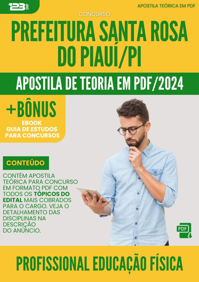 Apostila Teórica para Concurso Profissional Educação Física Prefeitura Santa Rosa do Piauí PI 2024