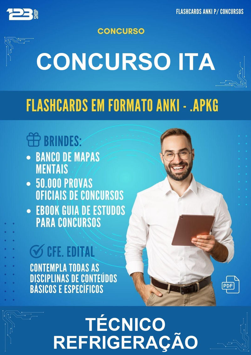 Flashcards Anki para o Concurso Ita para Técnico Refrigeração - 600 Flashcards