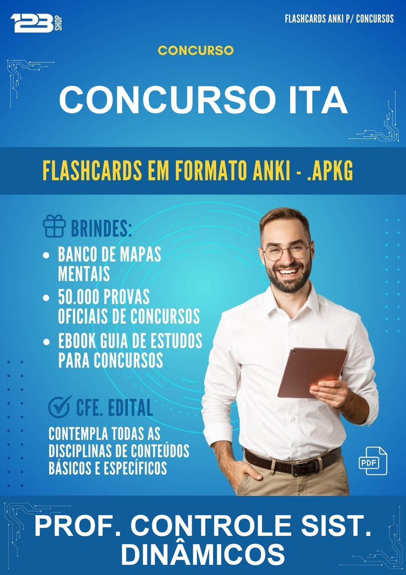 Flashcards Anki para o Concurso Ita para Prof. Controle Sist. Dinâmicos - 600 Flashcards