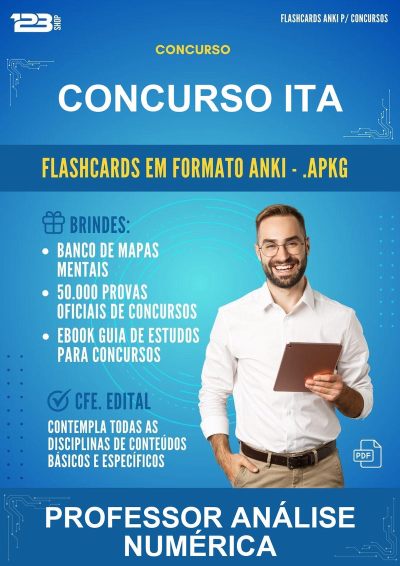 Flashcards Anki para o Concurso Ita para Professor Análise Numérica - 600 Flashcards