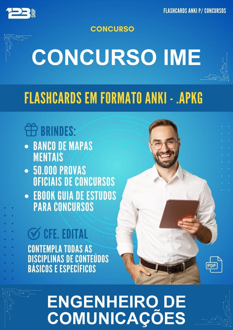Flashcards Anki para o Concurso Ime para Engenheiro de Comunicações - 600 Flashcards