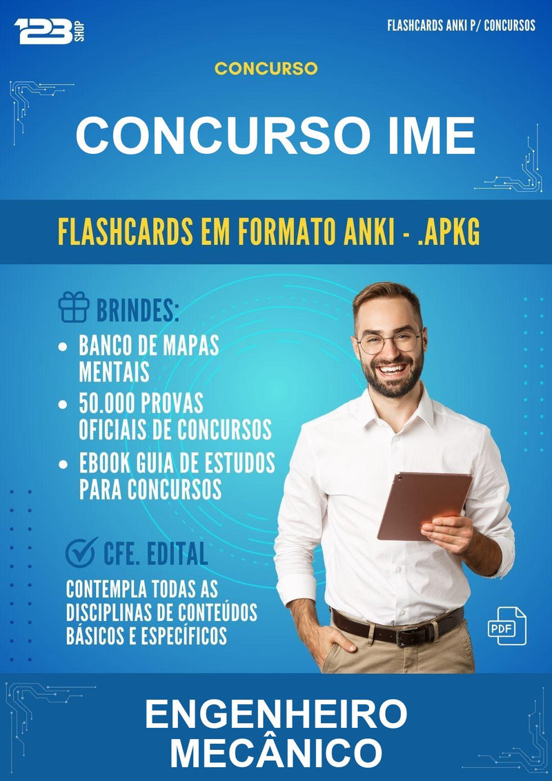 Flashcards Anki para o Concurso Ime para Engenheiro Mecânico - 600 Flashcards