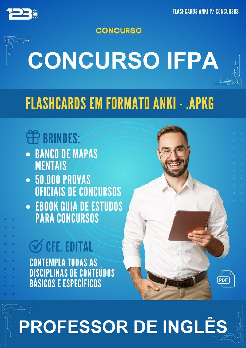 Flashcards Anki para o Concurso Ifpa para Professor de Inglês - 600 Flashcards