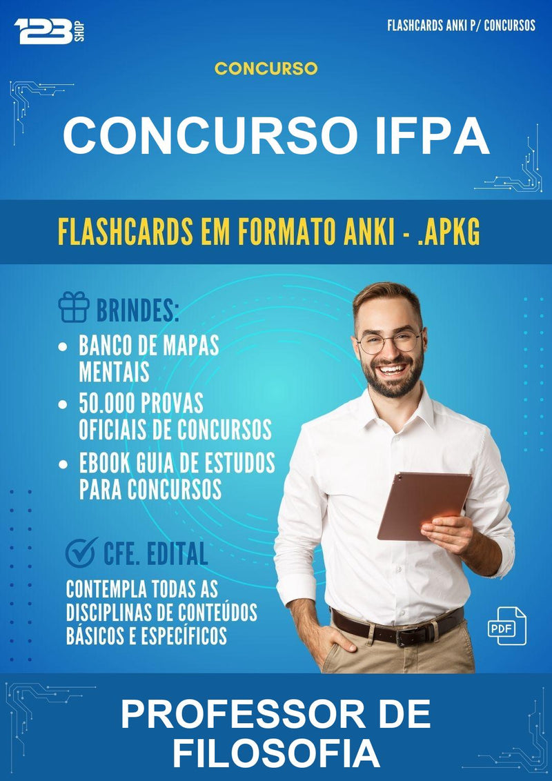 Flashcards Anki para o Concurso Ifpa para Professor de Filosofia - 600 Flashcards