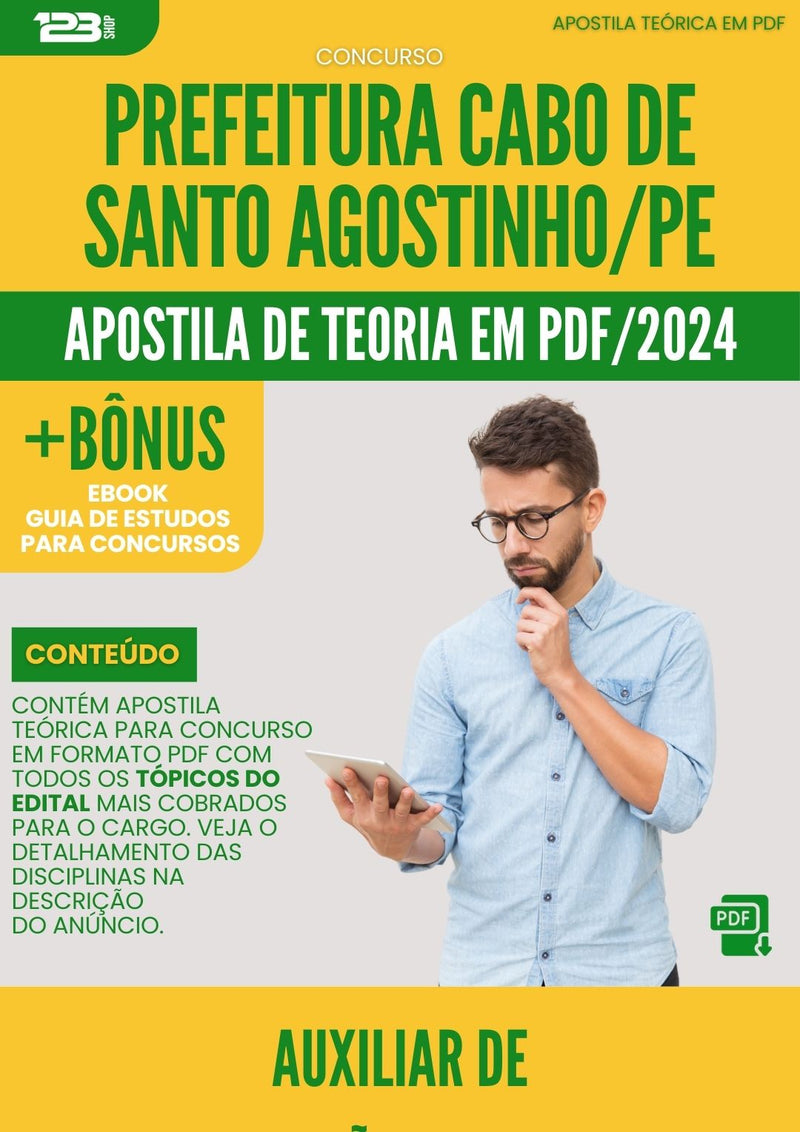 Apostila Teórica para Concurso Câmara Cabo De Santo Agostinho PE 2024 Auxiliar De Manutenção Eletricista