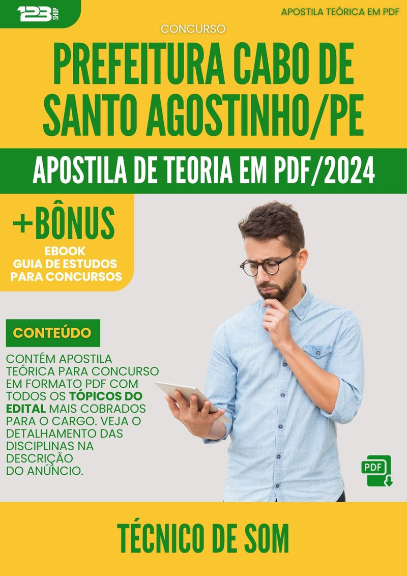 Apostila Teórica para Concurso Câmara Cabo De Santo Agostinho PE 2024 Técnico De Som