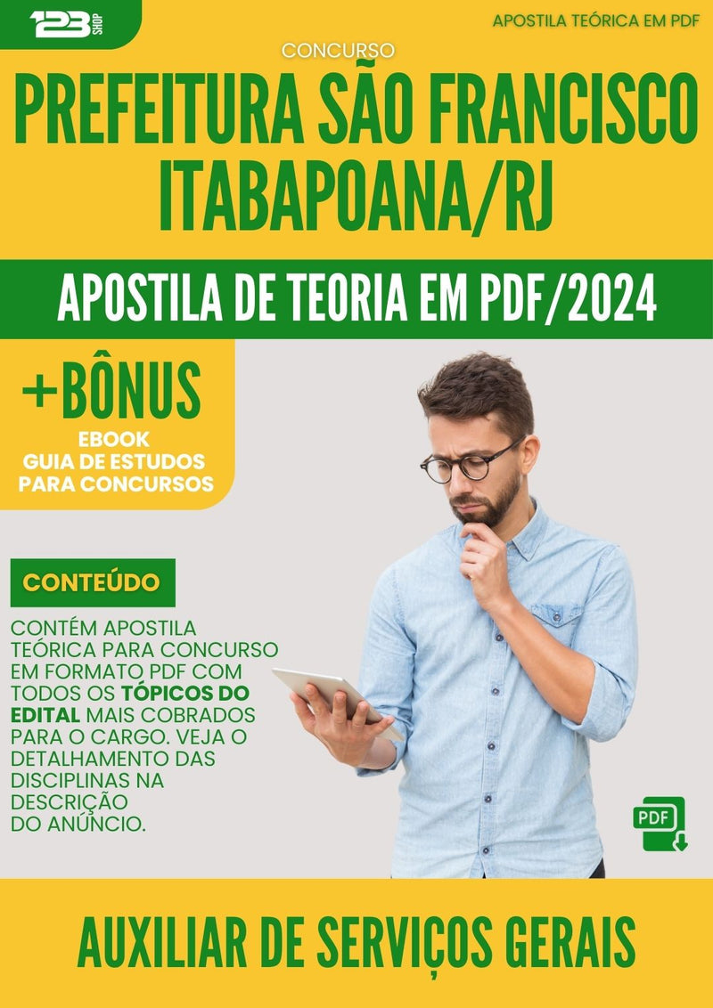 Apostila Teórica para Concurso Aux Serviços Gerais Prefeitura São Francisco Itabapoana RJ 2024