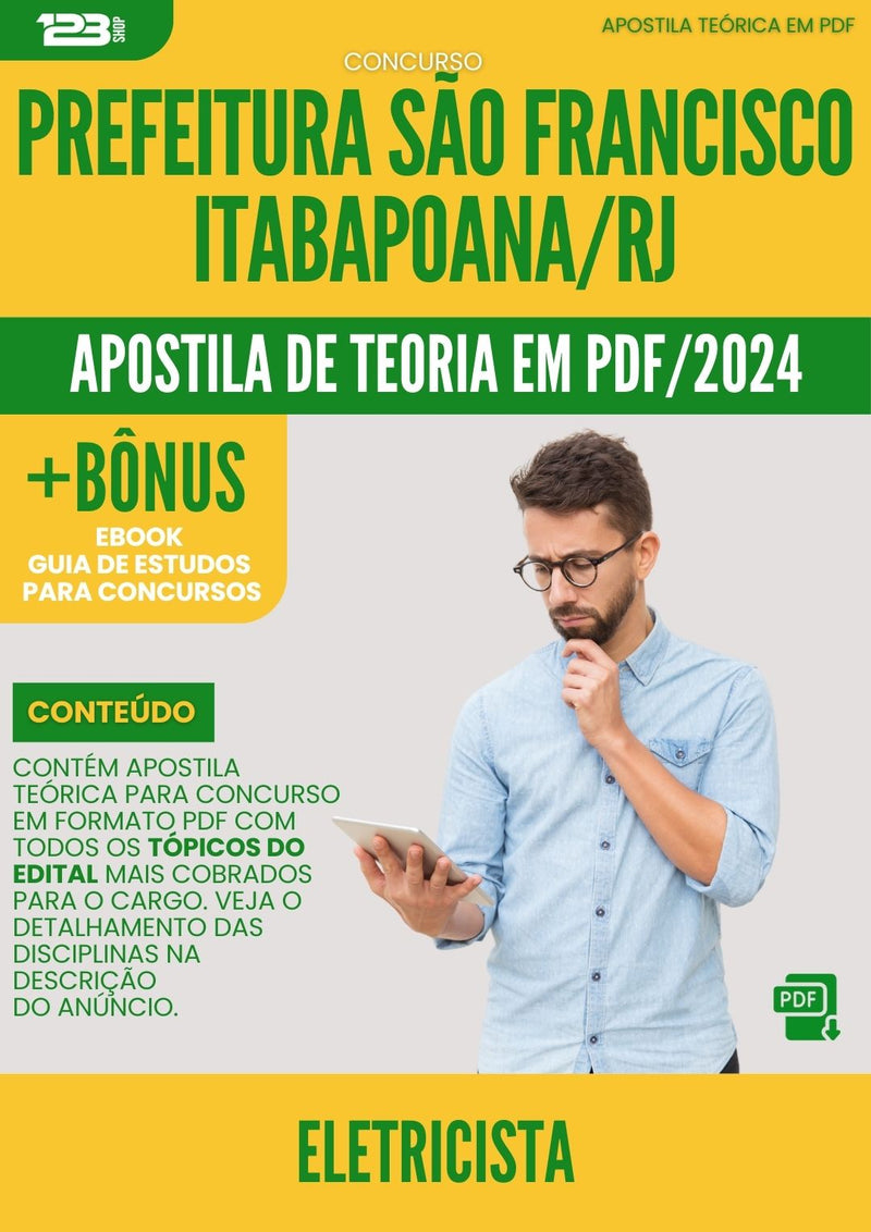 Apostila Teórica para Concurso Eletricista Prefeitura São Francisco Itabapoana RJ 2024