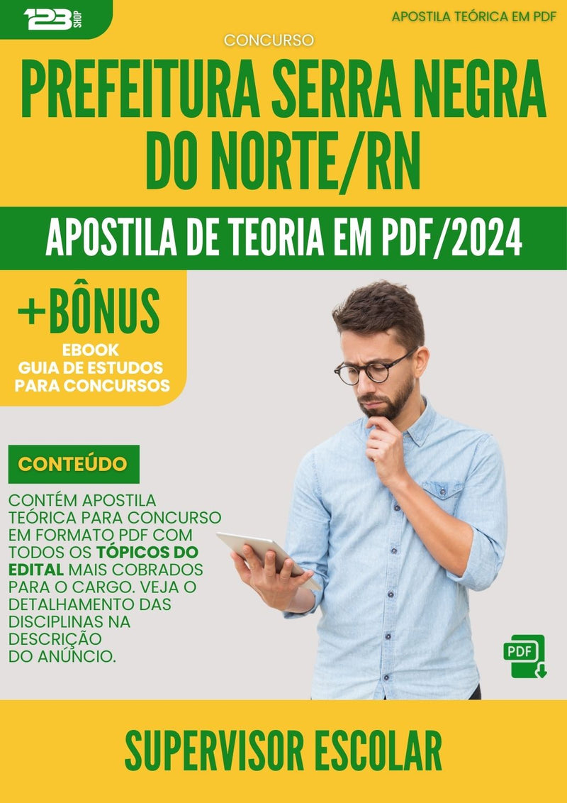 Apostila Teórica para Concurso Prefeitura Serra Negra do Norte RN 2024 Supervisor Escolar