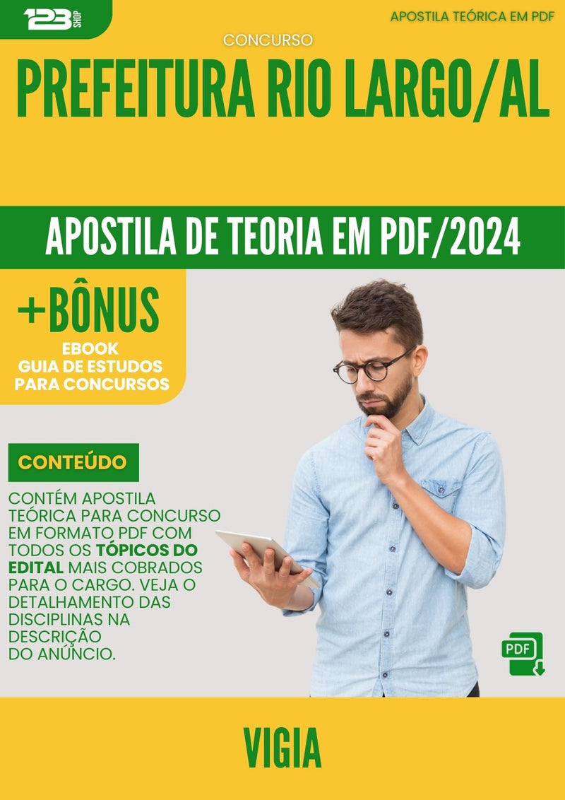 Apostila Teórica para Concurso Vigia Prefeitura Rio Largo AL 2024