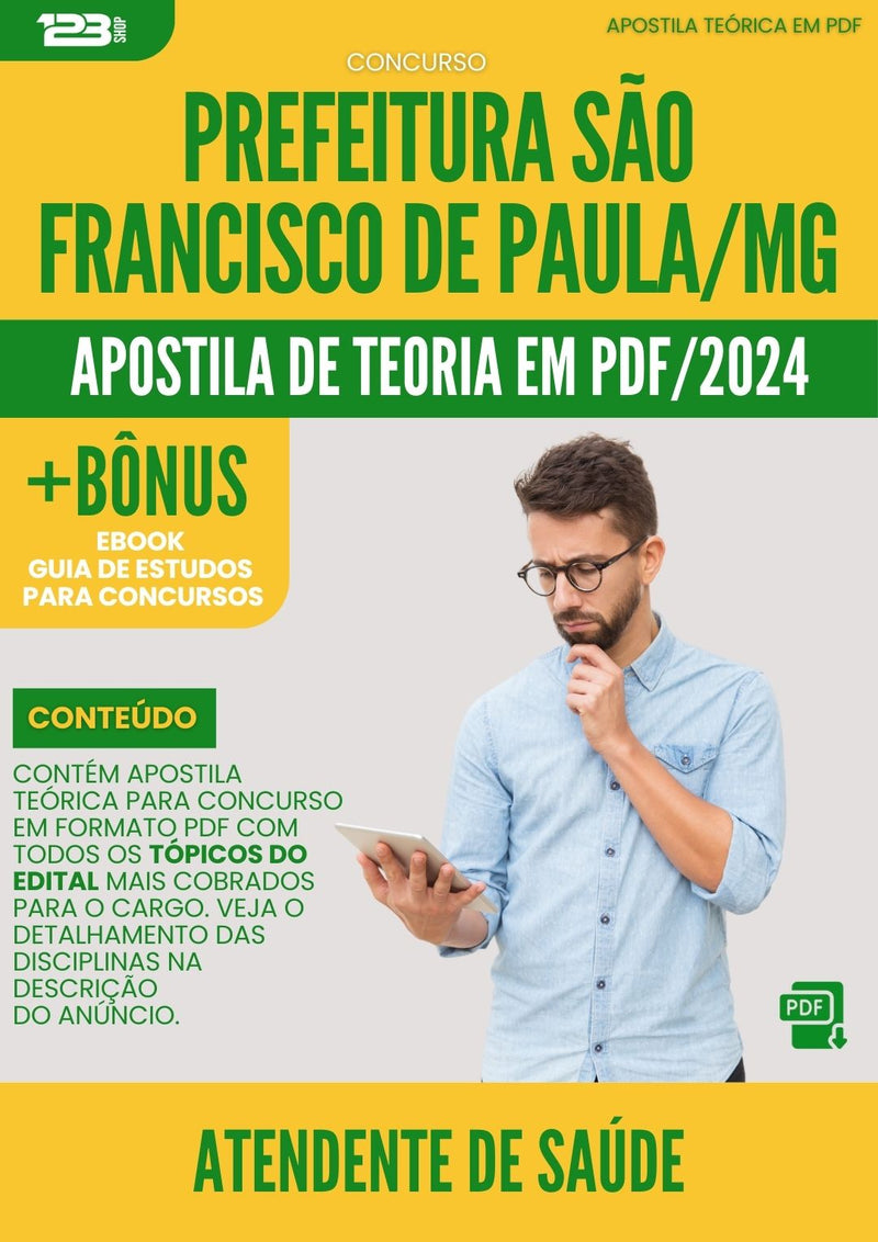Apostila Teórica para Concurso Prefeitura São Francisco de Paula MG 2024 Atendente De Saúde