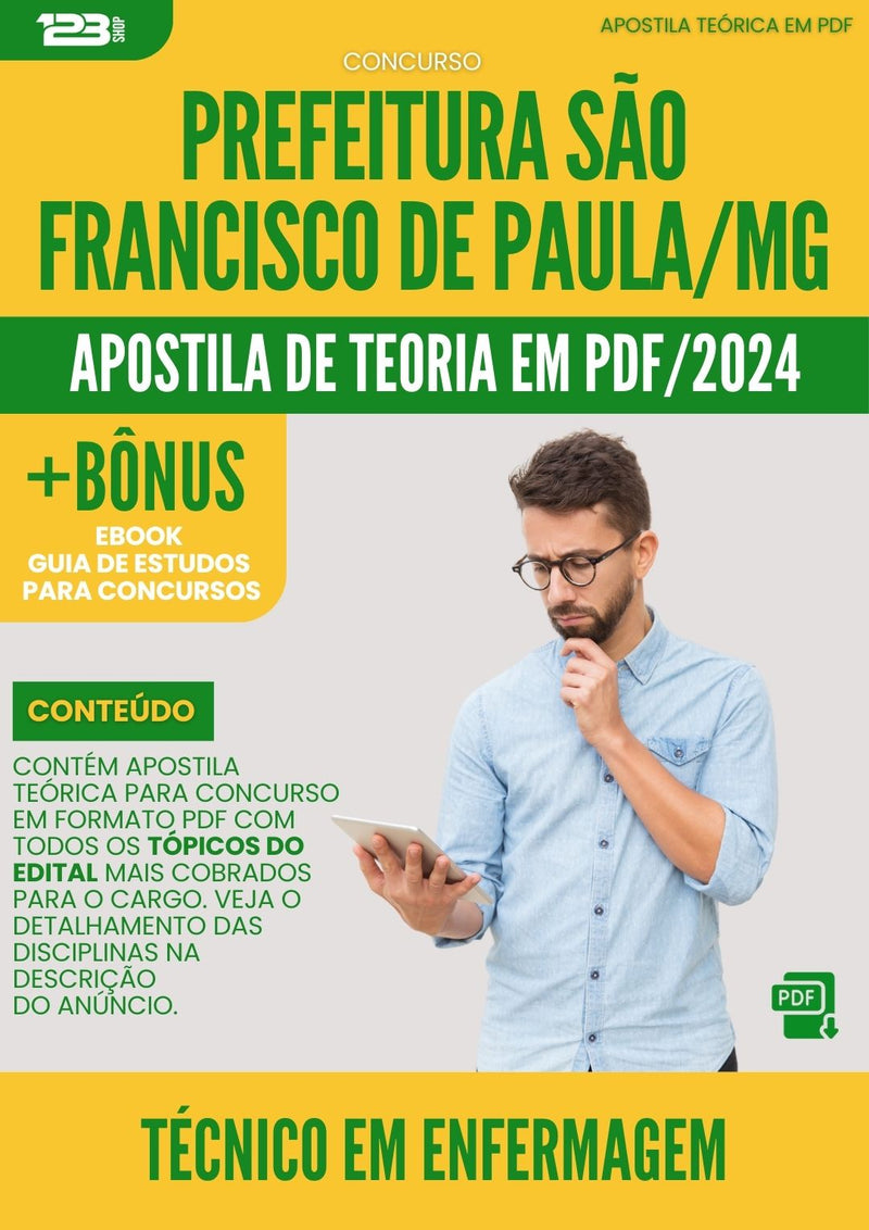 Apostila Teórica para Concurso Prefeitura São Francisco de Paula MG 2024 Técnico Em Enfermagem