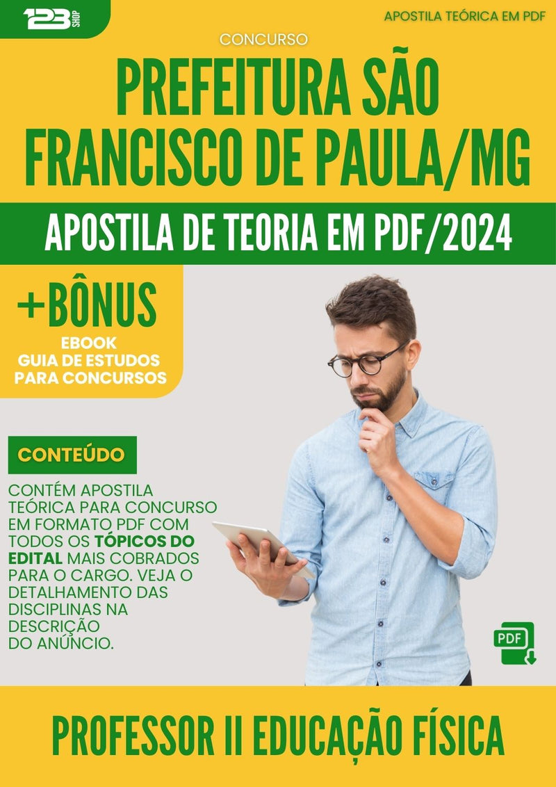 Apostila Teórica para Concurso Prefeitura São Francisco de Paula MG 2024 Professor II Educação Física