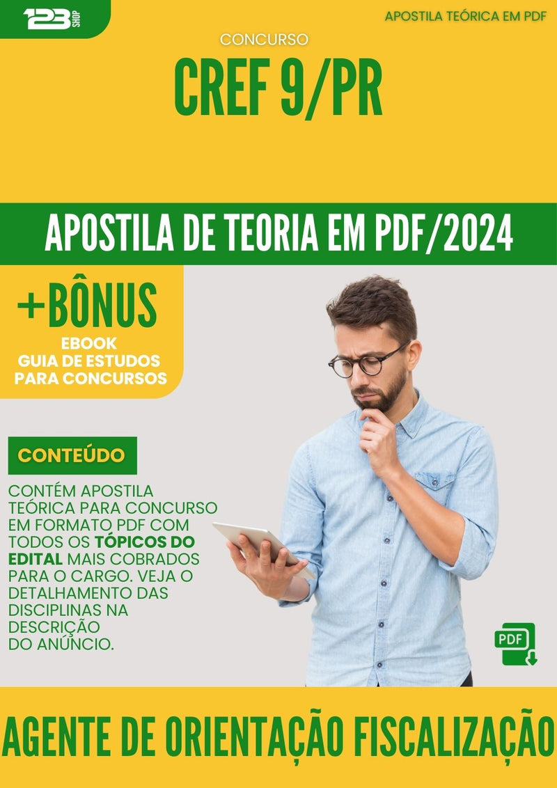 Apostila Teórica para Concurso Agente de Orientação e Fiscalização CREF 9 PR 2024
