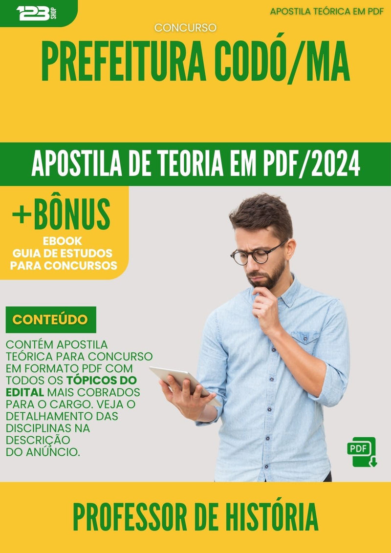 Apostila Teórica para Concurso Prefeitura Codó MA 2024 Professor De Língua Portuguesa