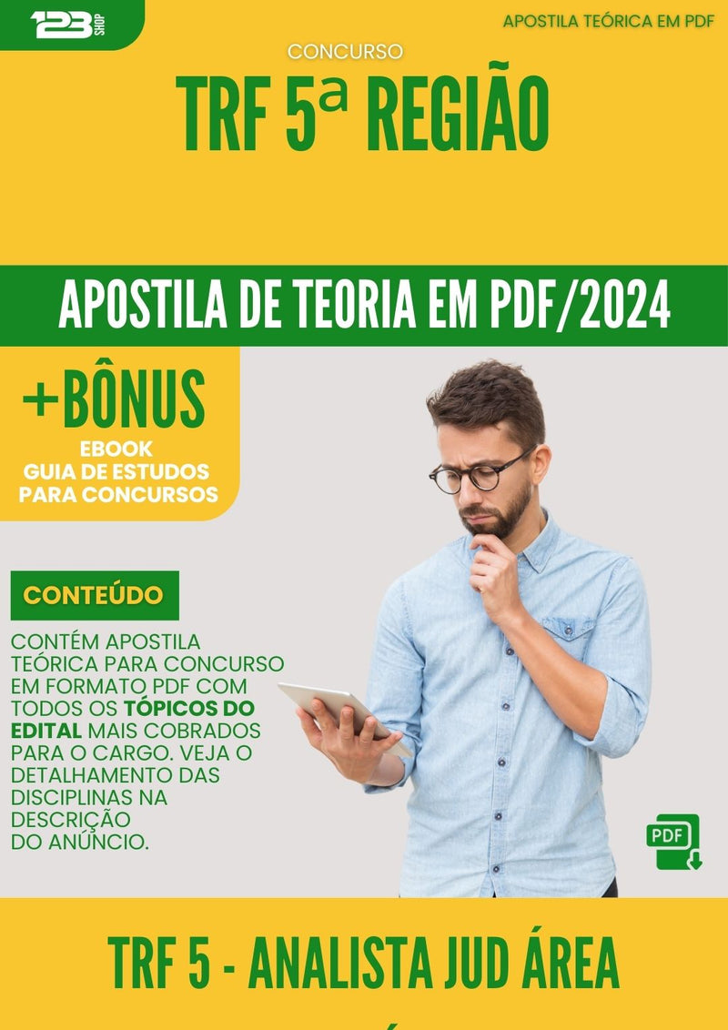 Apostila Teórica para Concurso TRF 5 2024 Técnico Judiciário Administrativa