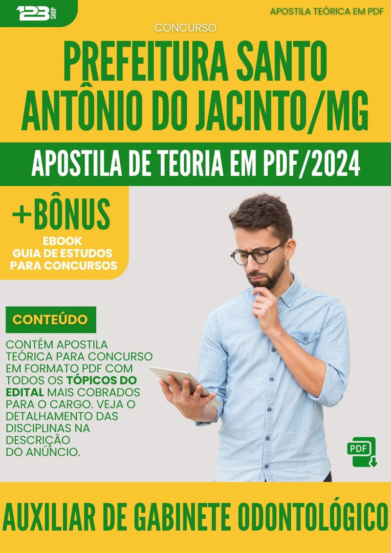 Apostila Teórica para Concurso Aux Gabinete Odontológico Santo Antônio do Jacinto 2024