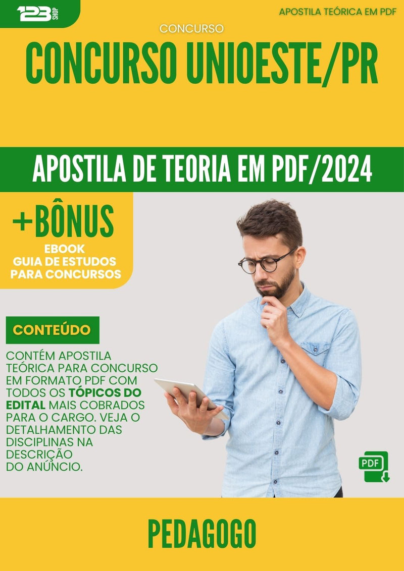 Apostila Teórica para Concurso Pedagogo Concurso UNIOESTE PR 2024
