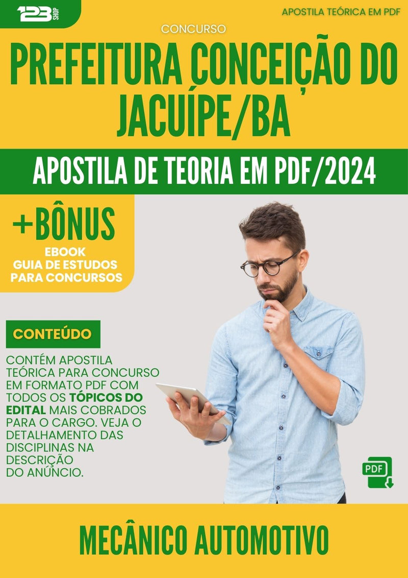 Apostila Teórica para Concurso Mecânico Automotivo Prefeitura Conceição do Jacuípe BA 2024