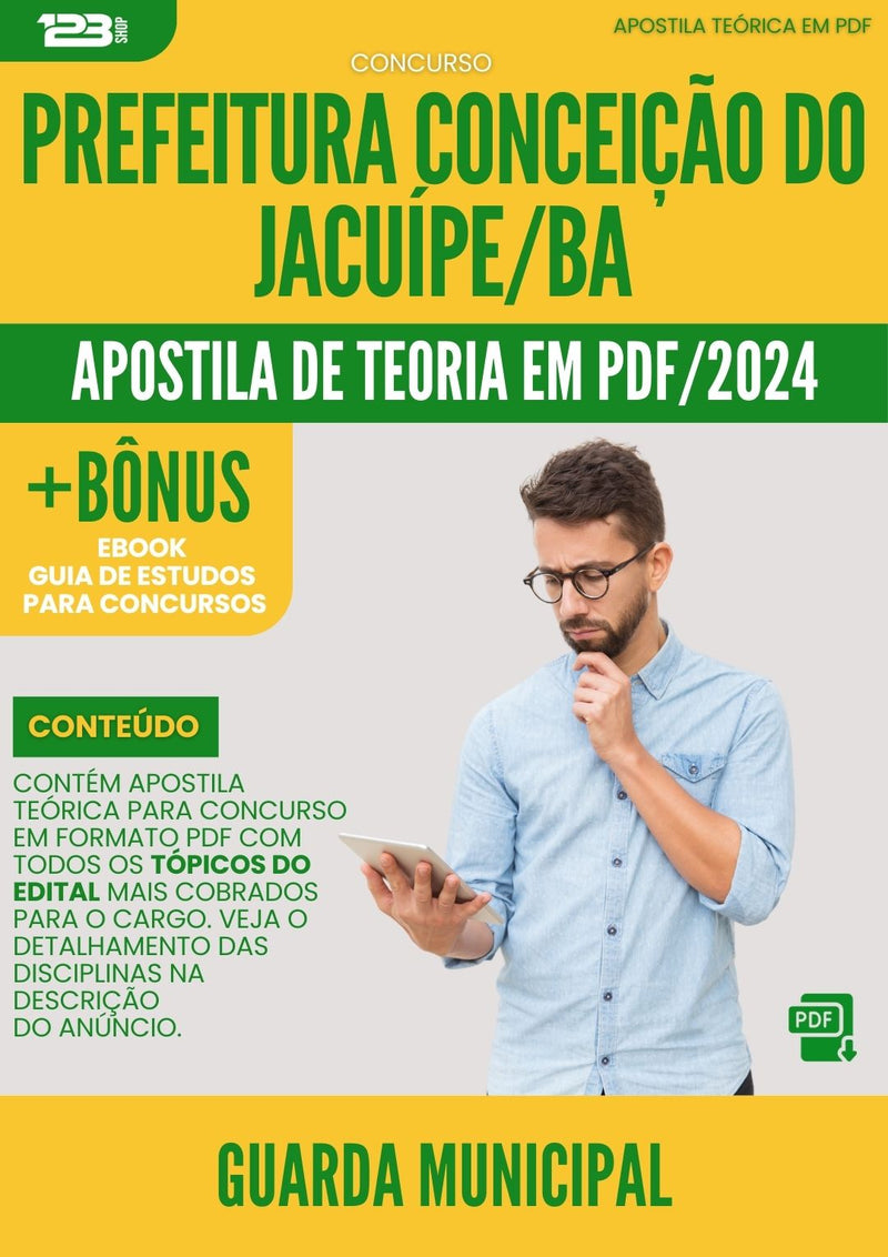 Apostila Teórica para Concurso Guarda Municipal Prefeitura Conceição do Jacuípe BA 2024