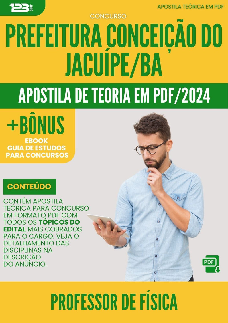 Apostila Teórica para Concurso Professor de Física Prefeitura Conceição do Jacuípe BA 2024