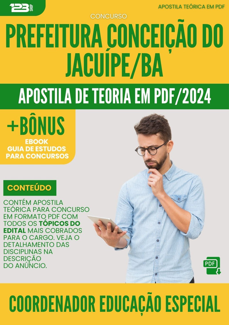 Apostila Teórica para Concurso Coordenador Educação Especial Conceição Jacuípe 2024