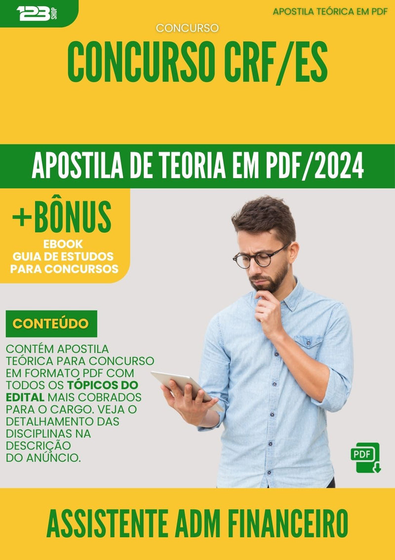 Apostila Teórica para Concurso Assistente Administrativo Financeiro CRF ES 2024