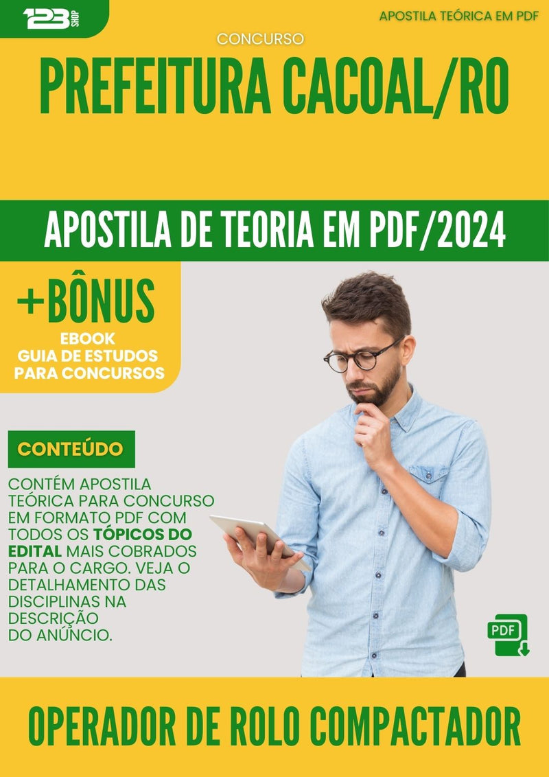 Apostila Teórica para Concurso Operador de Rolo Compactador Prefeitura Cacoal RO 2024