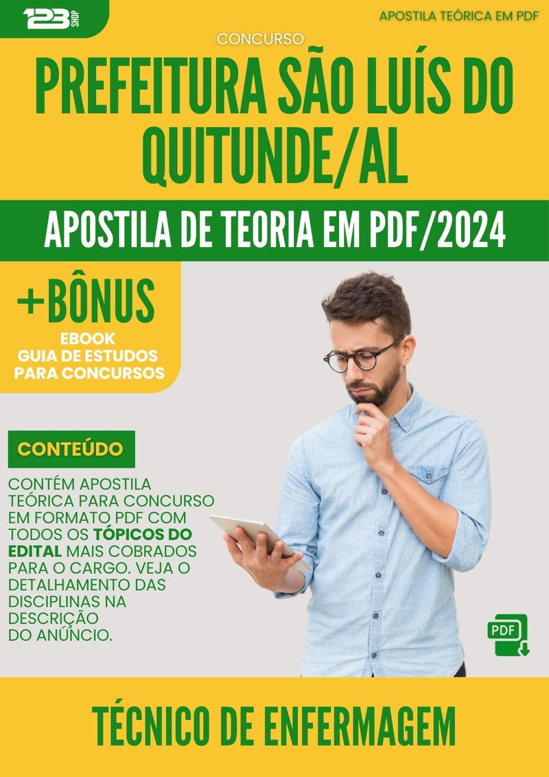 Apostila Teórica para Concurso Técnico de Enfermagem São Luís Quitunde AL 2024