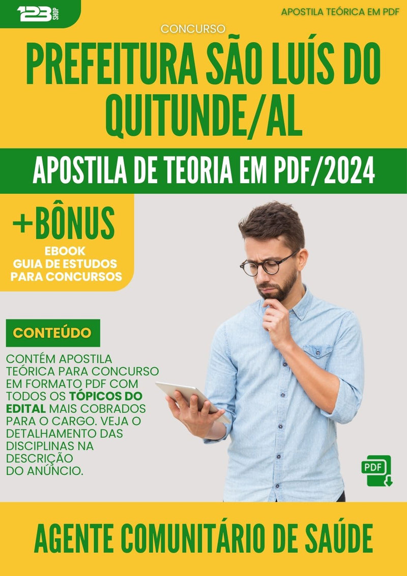 Apostila Teórica para Concurso Agente Comunitário de Saúde São Luís Quitunde AL 2024