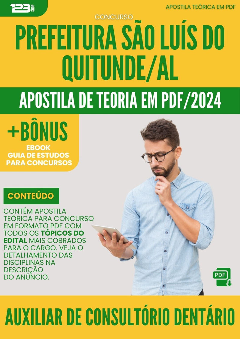 Apostila Teórica para Concurso Auxiliar Consultório Dentário São Luís Quitunde AL 2024