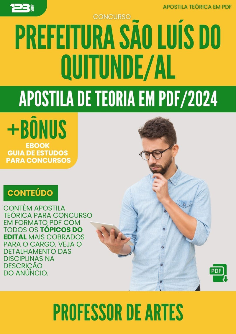 Apostila Teórica para Concurso Professor de Artes São Luís Quitunde AL 2024