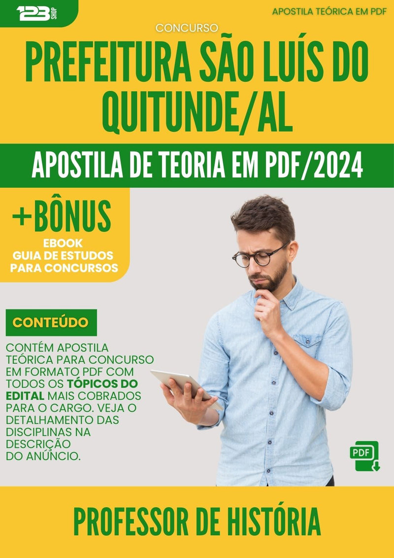 Apostila Teórica para Concurso Professor de História São Luís Quitunde AL 2024