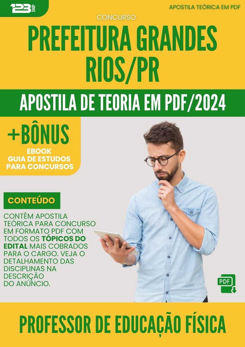 Apostila Teórica para Concurso Professor de Educação Física Prefeitura Grandes Rios PR 2024