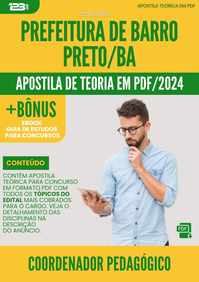 Apostila Teórica para Concurso Coordenador Pedagógico Prefeitura Barro Preto BA 2024