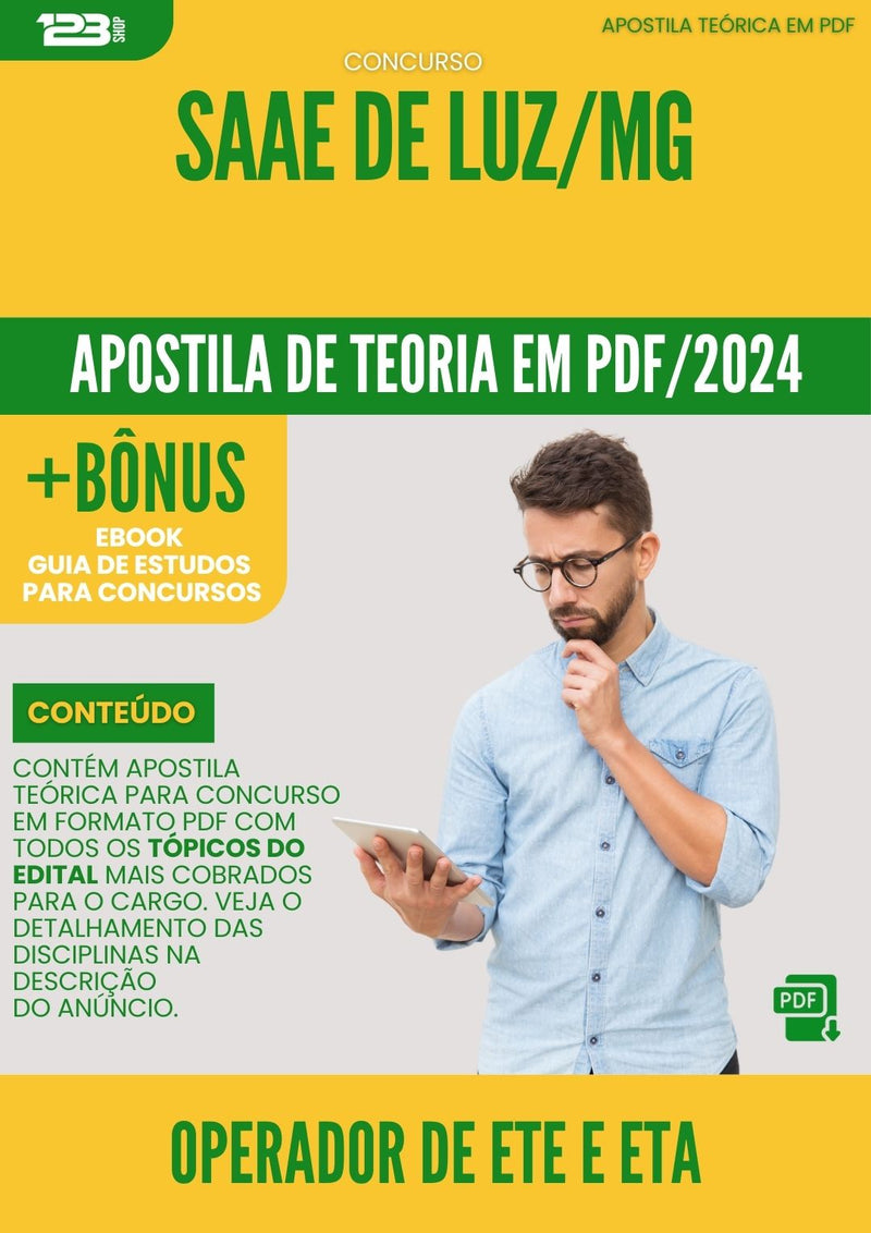 Apostila Teórica para Concurso Operador de ETE e ETA Concurso SAAE Luz MG 2024
