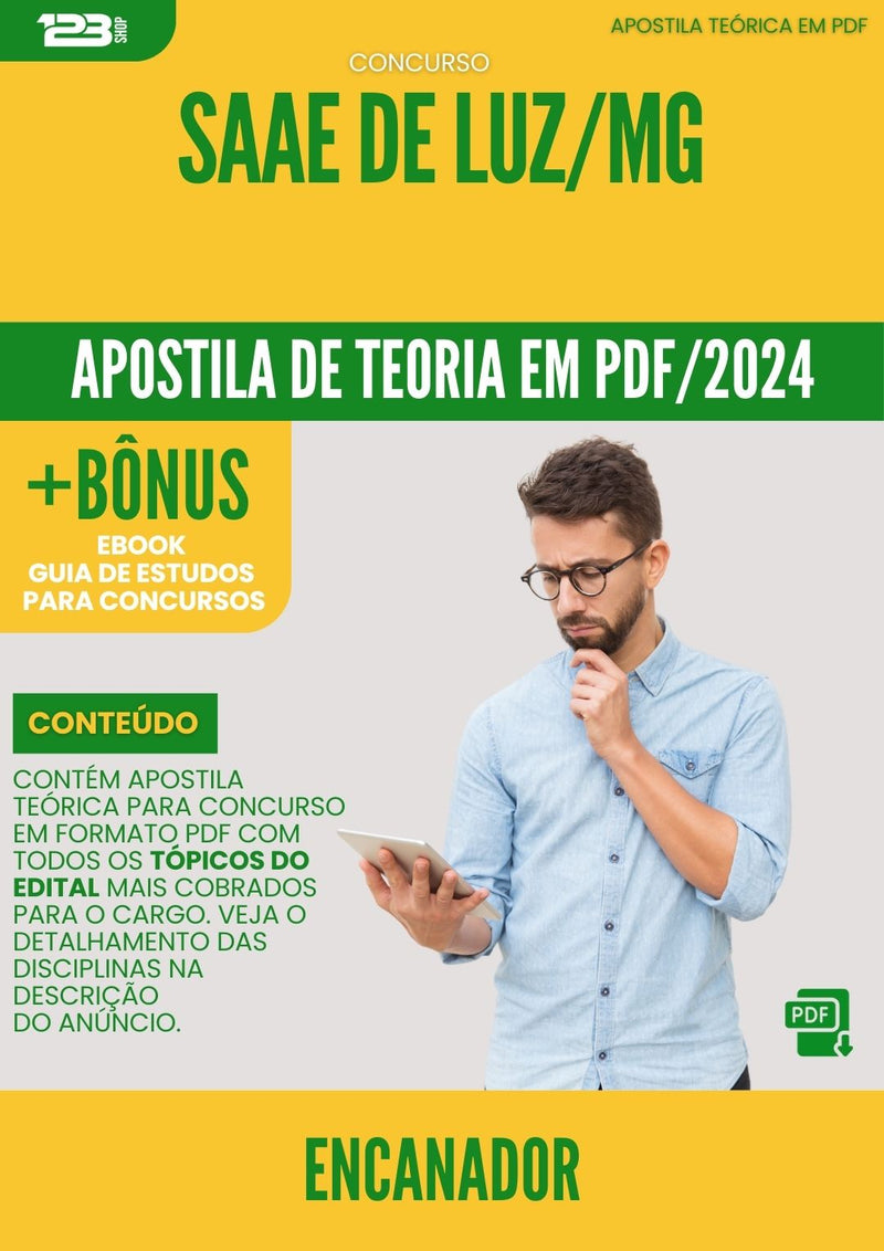 Apostila Teórica para Concurso Encanador Concurso SAAE Luz MG 2024