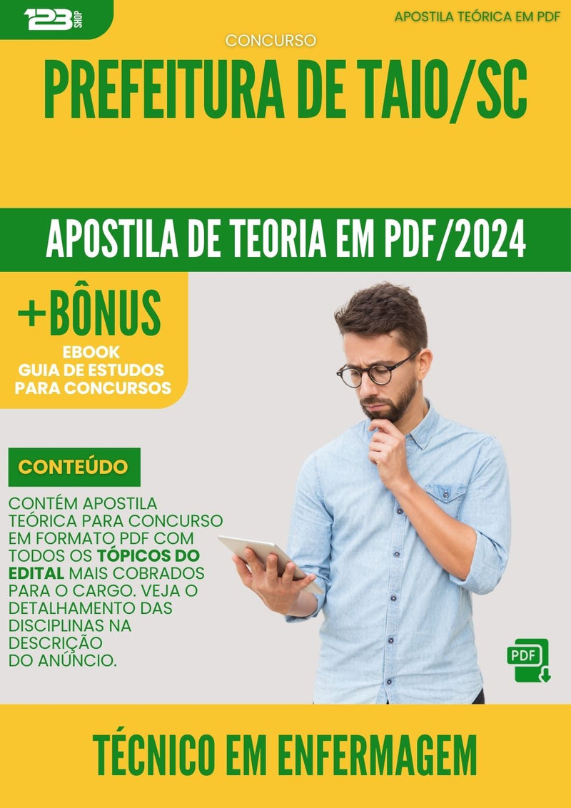 Apostila Teórica para Concurso Técnico em Enfermagem Prefeitura Taió SC 2024