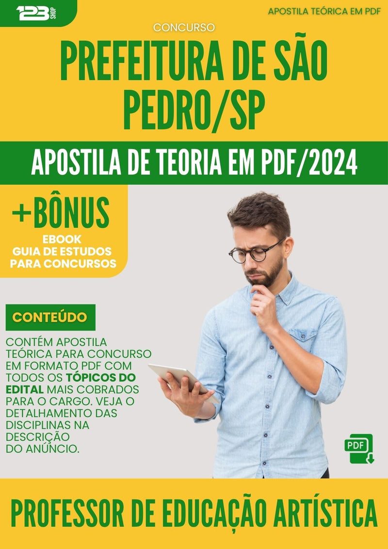 Apostila Teórica para Concurso Professor de Educação Artística Prefeitura São Pedro SP 2024