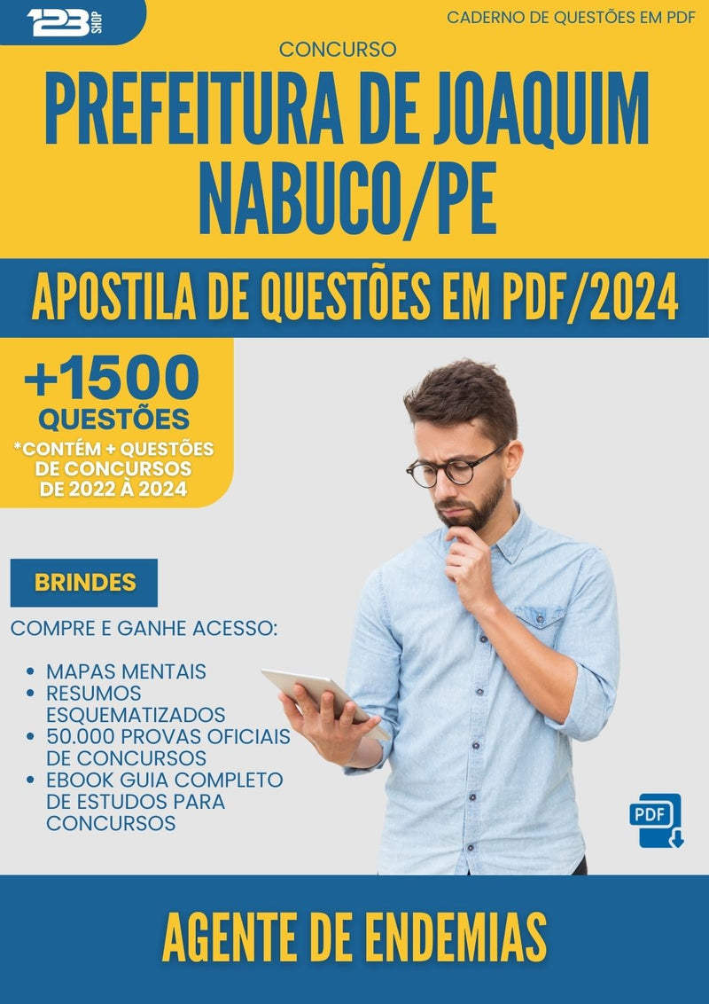 Apostila de Questões para Concurso Agente De Endemias da Prefeitura Joaquim Nabuco Pe 2024 - Mais de 1.500 Questões