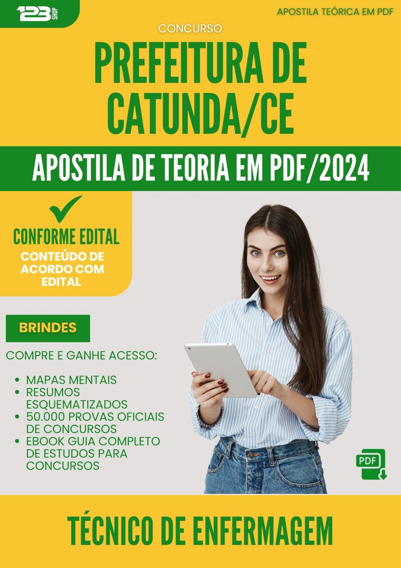 Apostila Teórica para Concurso Tecnico De Enfermagem da Prefeitura Catunda Ce 2024 - Conteúdo de Acordo com Edital