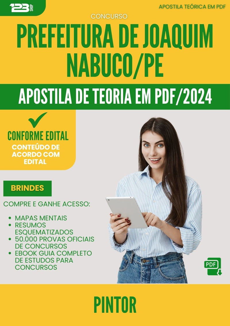 Apostila Teórica para Concurso Pintor da Prefeitura Joaquim Nabuco Pe 2024 - Conteúdo de Acordo com Edital