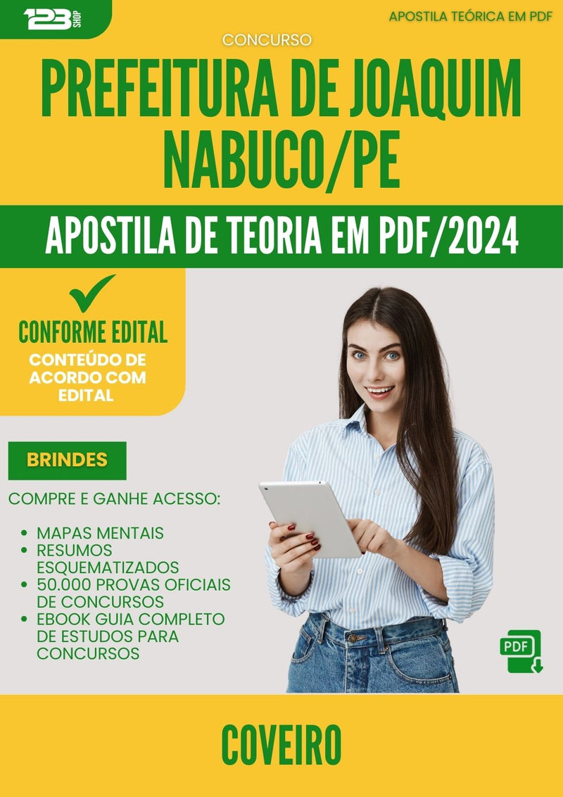 Apostila Teórica para Concurso Coveiro da Prefeitura Joaquim Nabuco Pe 2024 - Conteúdo de Acordo com Edital