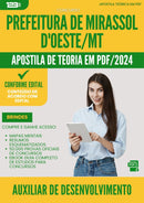 Apostila Teórica para Concurso Auxiliar Desenvolvimento Infantil da Prefeitura Mirassol Doeste 2024 - Conteúdo de Acordo com Edital