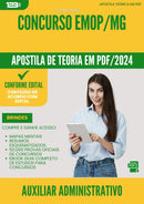 Apostila Teórica para Concurso Auxiliar Administrativo Emop Mg 2024 - Conteúdo de Acordo com Edital