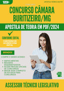 Apostila Teórica para Concurso Assessor Tecnico Legislativo Camara da Prefeitura Buritizeiro Mg 2025 - Conteúdo de Acordo com Edital