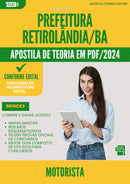 Apostila Teórica para Concurso Motorista da Prefeitura Retirolandia Ba 2024 - Conteúdo de Acordo com Edital